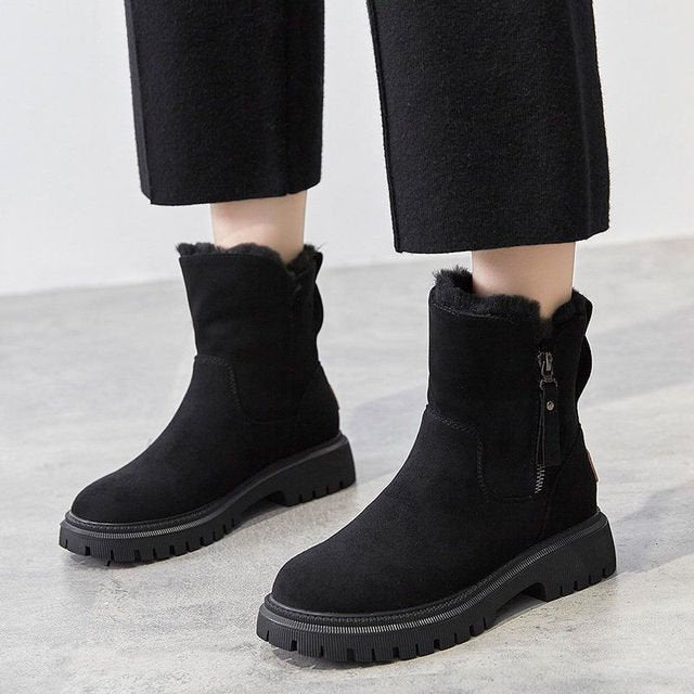 Warme Damen Winterstiefel aus Leder - Wasserdicht & Bequem