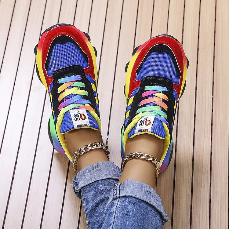 Orthopädische Regenbogenschuhe: Atmungsaktiv, Leicht & Mit Fußgewölbestütze