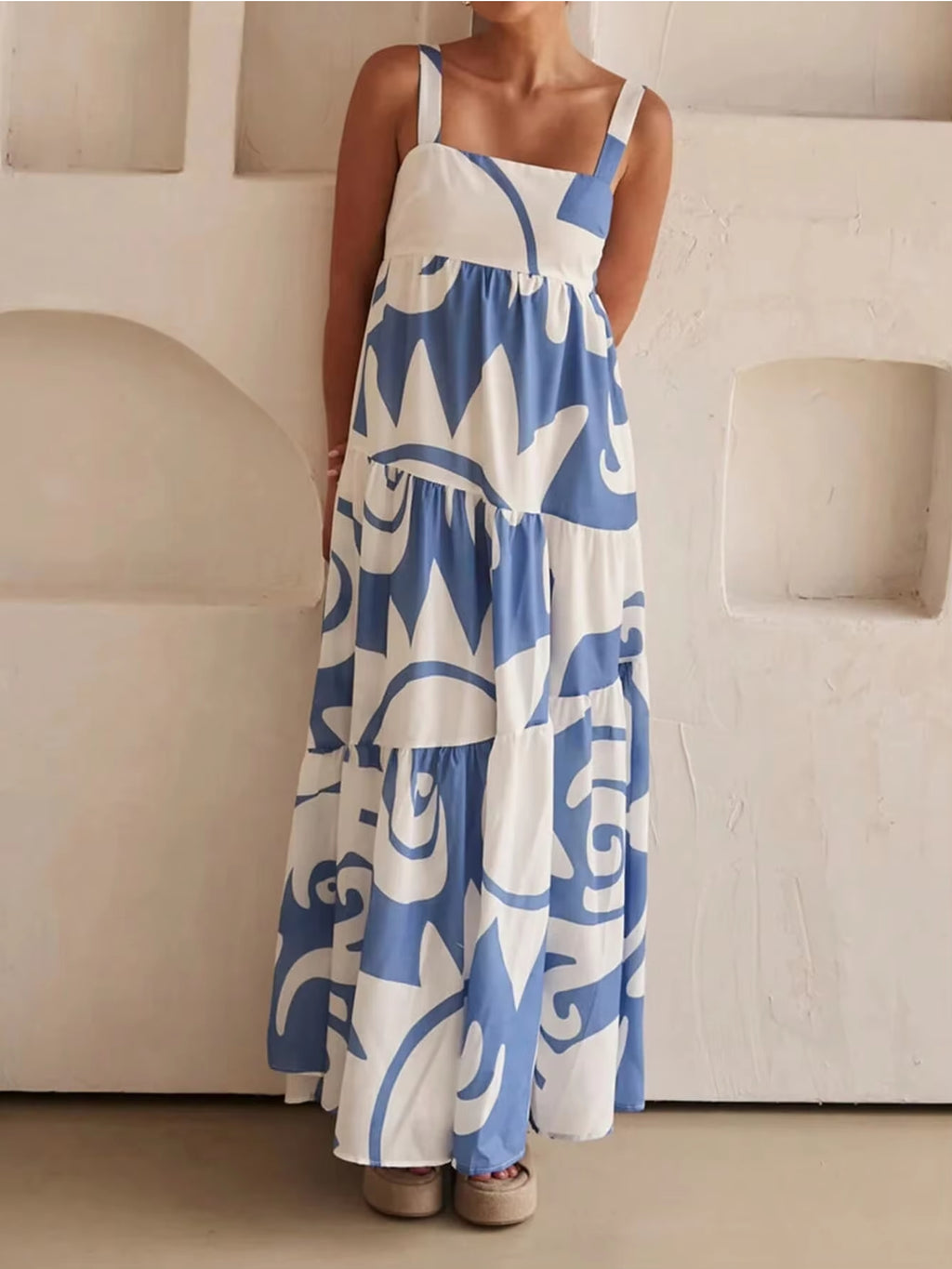 Leichtes Damen-Sommerkleid mit Print