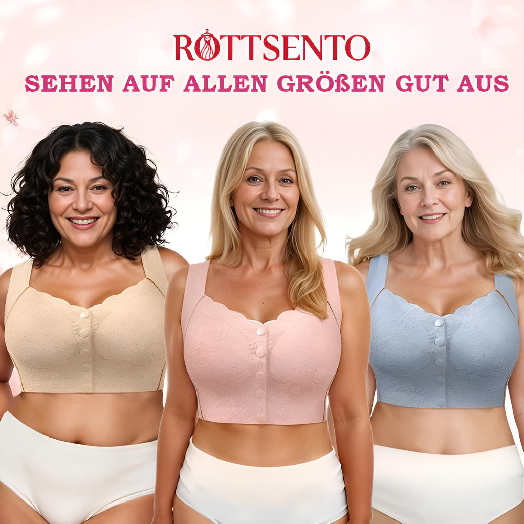 Rottsento-Bequemer, formender Haltungskorrektur-BH mit front-Knopfverschluss