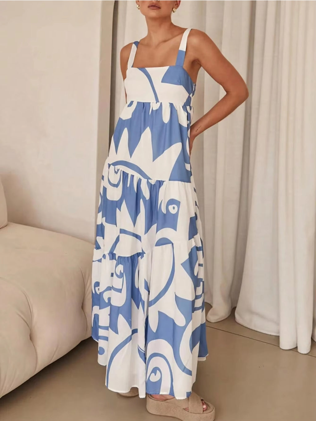 Leichtes Damen-Sommerkleid mit Print