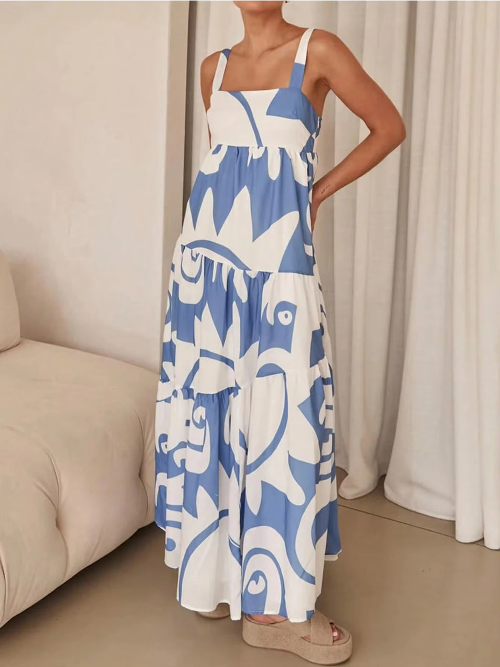 Leichtes Damen-Sommerkleid mit Print