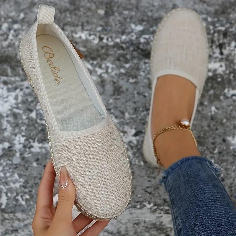 Leichte Damen Espadrilles: Flache Segeltuchschuhe für den Sommer