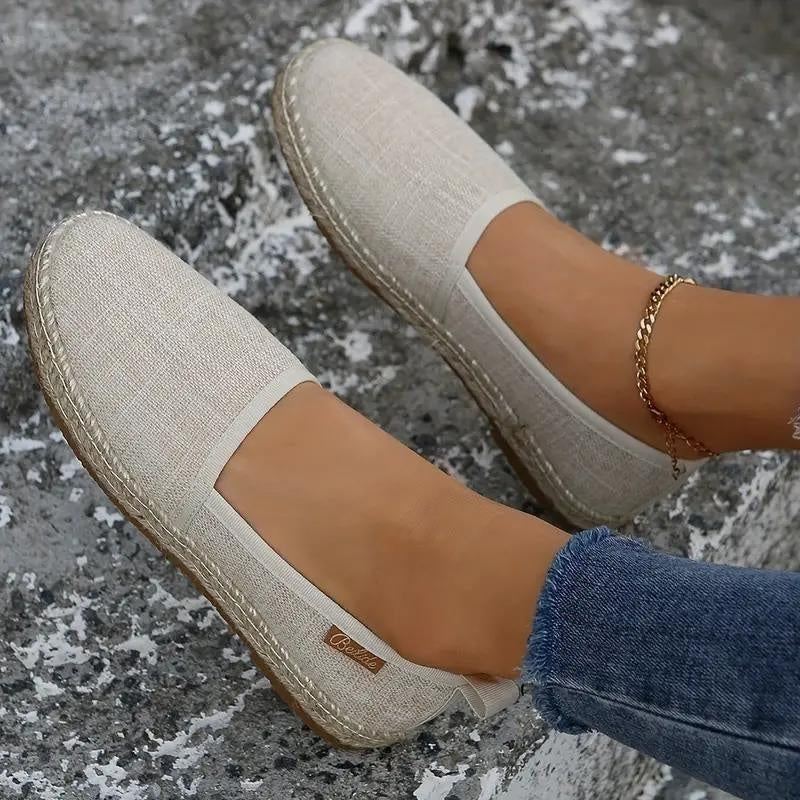 Leichte Damen Espadrilles: Flache Segeltuchschuhe für den Sommer
