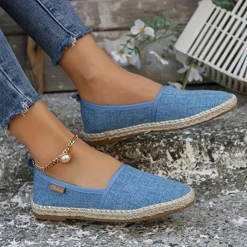 Leichte Damen Espadrilles: Flache Segeltuchschuhe für den Sommer