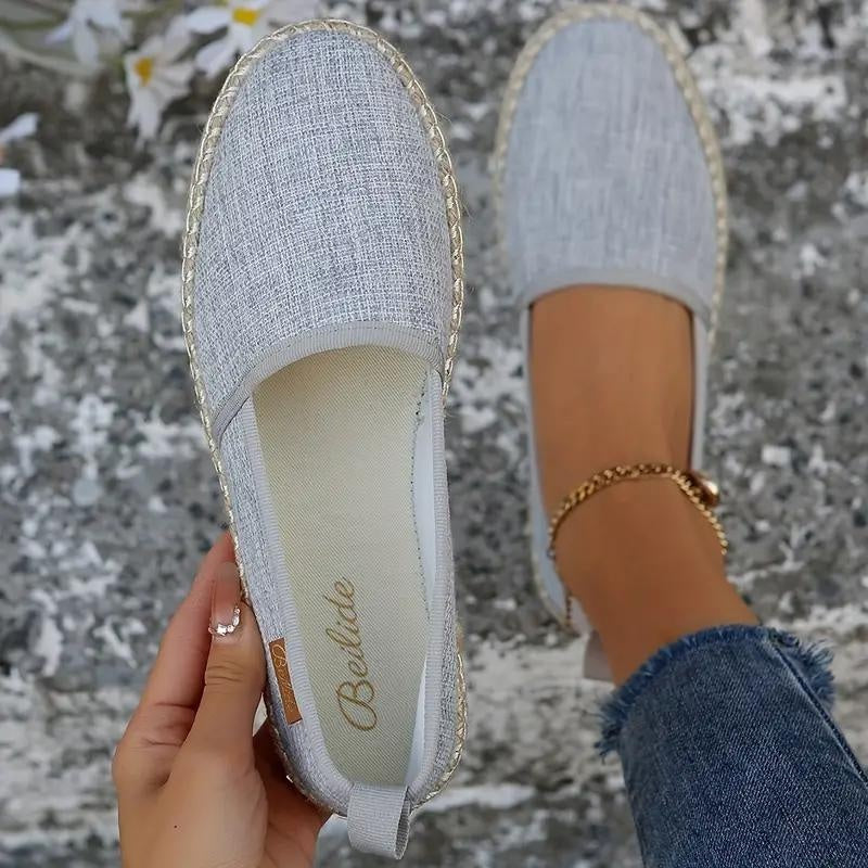 Leichte Damen Espadrilles: Flache Segeltuchschuhe für den Sommer