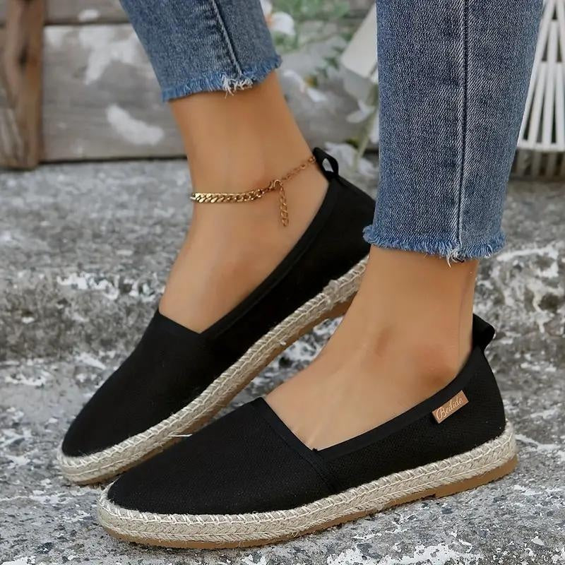 Leichte Damen Espadrilles: Flache Segeltuchschuhe für den Sommer