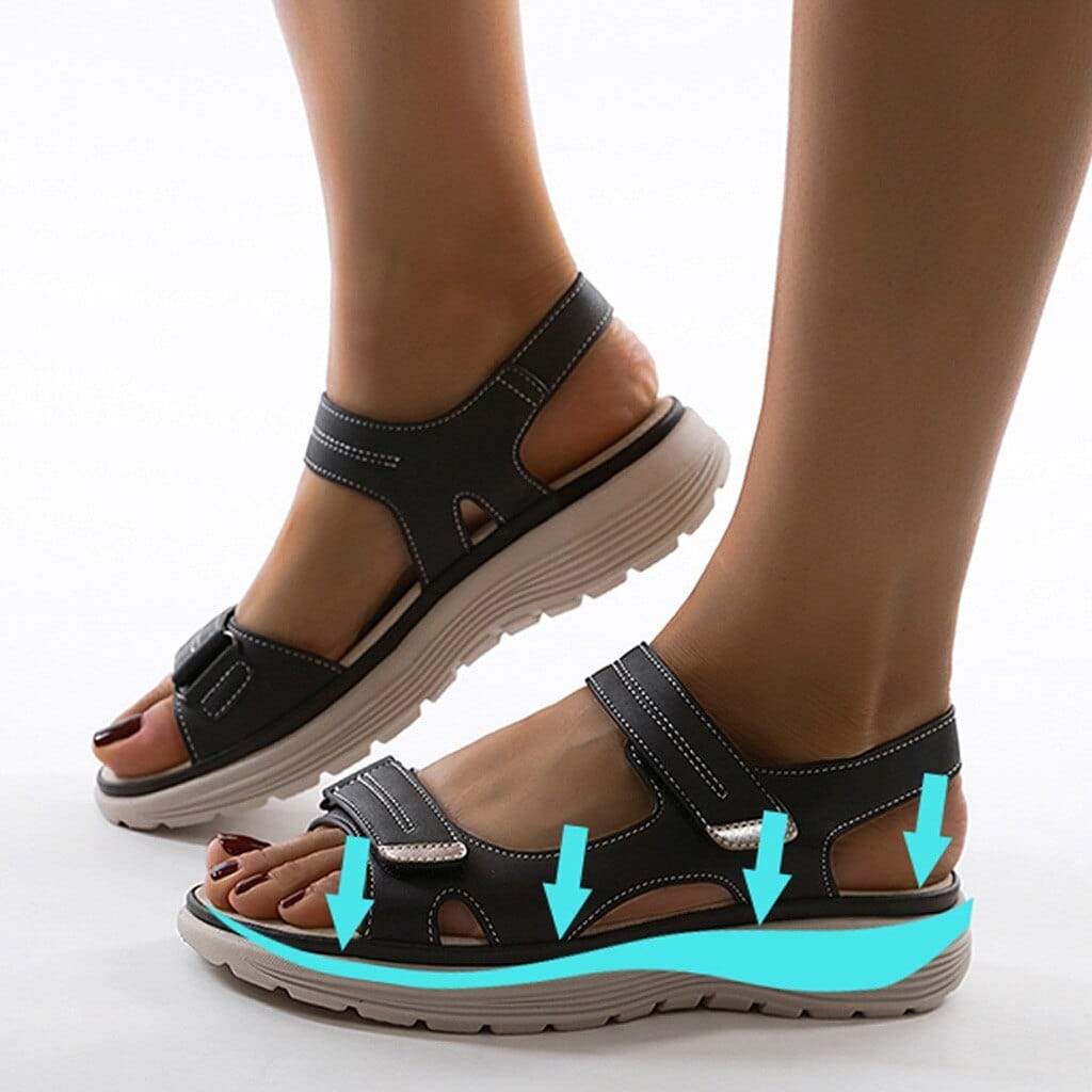 Damen Orthopädische Sandalen mit verstellbaren Riemen