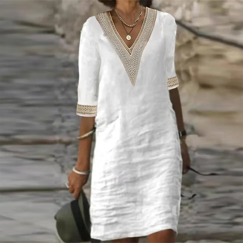 Leinen Sommerkleid - Elegant & bequem