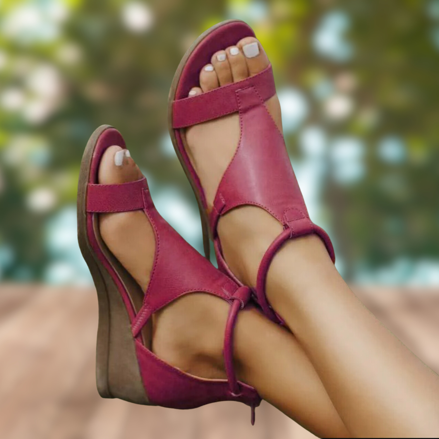 Orthopädische Ledersandalen mit Absatz für Damen - Stilvoller Komfort 2024