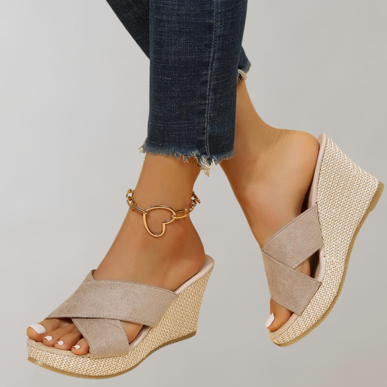 Damen Orthopädische Keilabsatz Sandalen