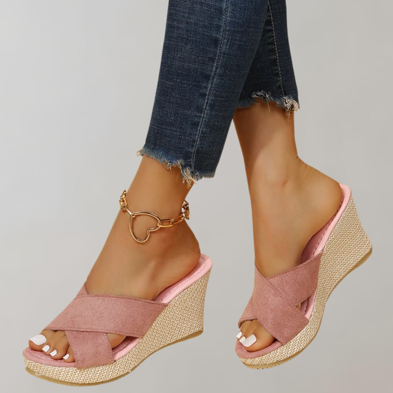 Damen Orthopädische Keilabsatz Sandalen