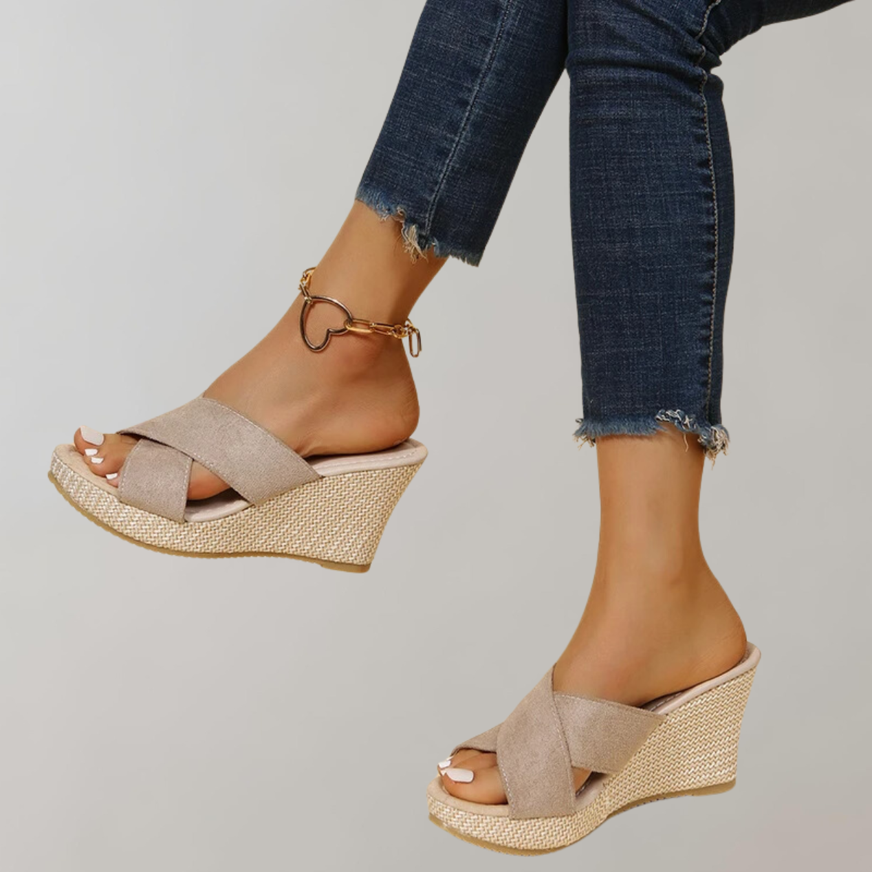Damen Orthopädische Keilabsatz Sandalen