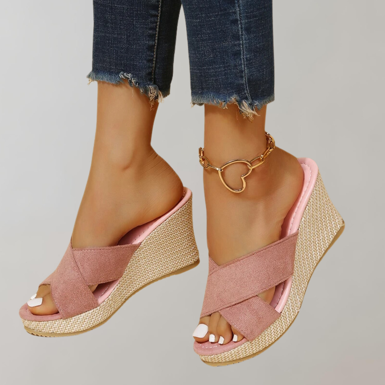 Damen Orthopädische Keilabsatz Sandalen