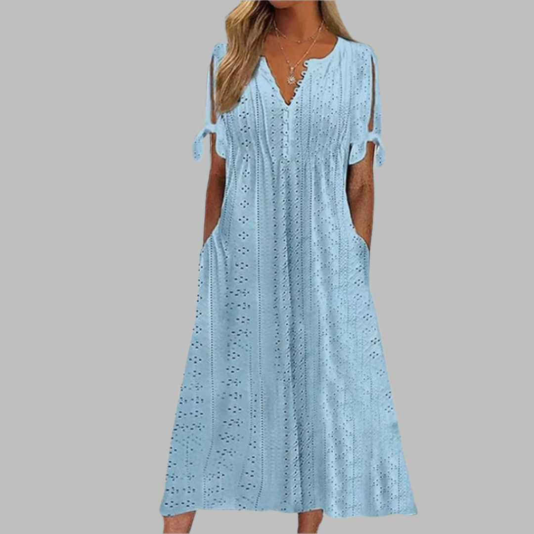 Elegantes Boho Midi Sommerkleid