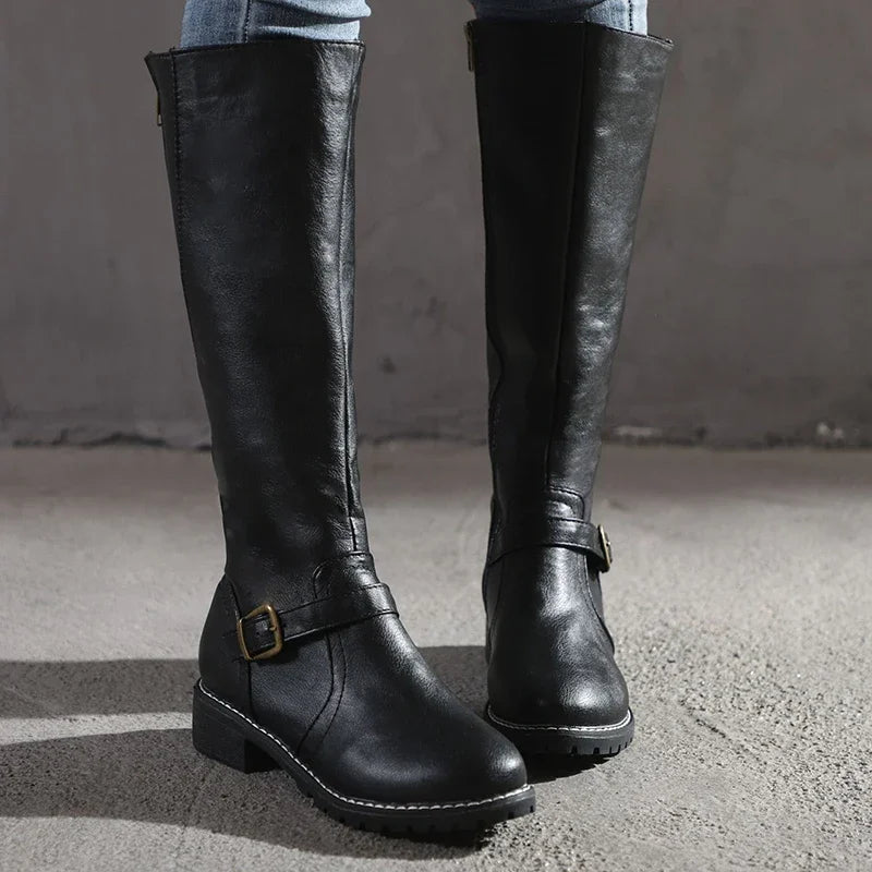 Elegante Damen-Lederstiefel für jeden Anlass