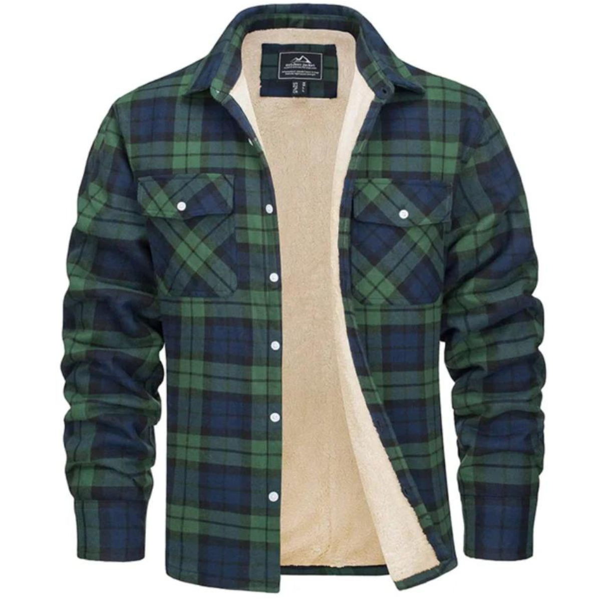 Fleecegefütterte Karojacke Herren