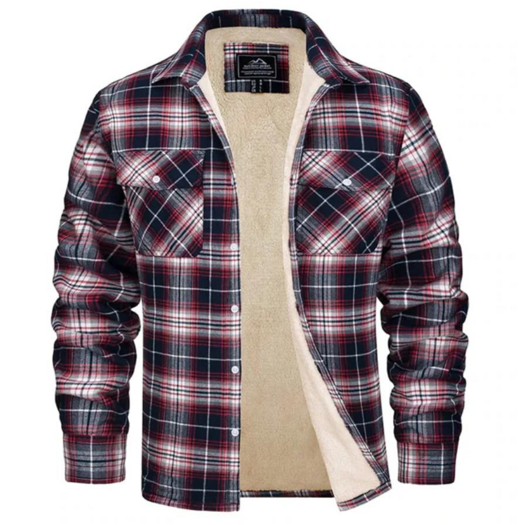 Fleecegefütterte Karojacke Herren