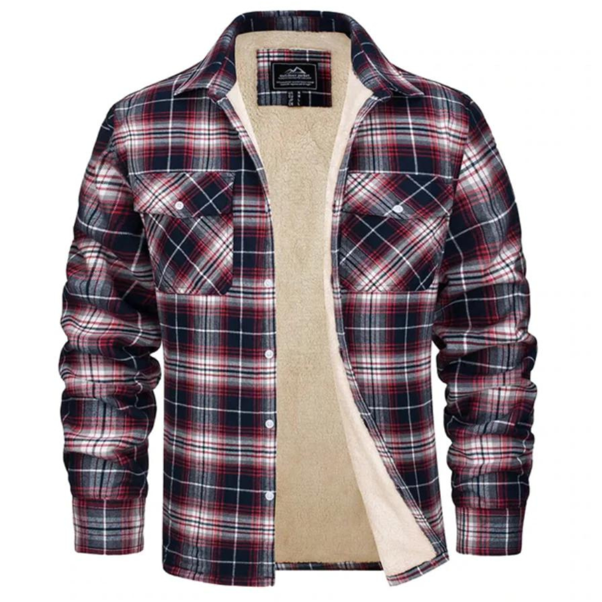 Fleecegefütterte Karojacke Herren