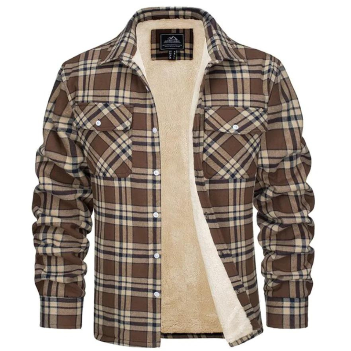 Fleecegefütterte Karojacke Herren