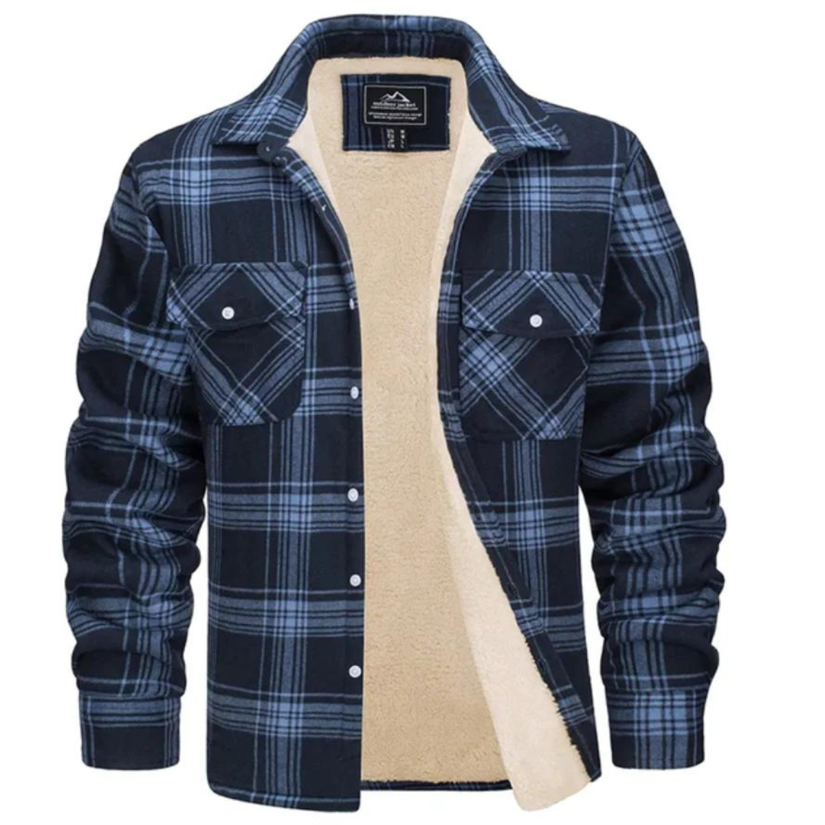 Fleecegefütterte Karojacke Herren