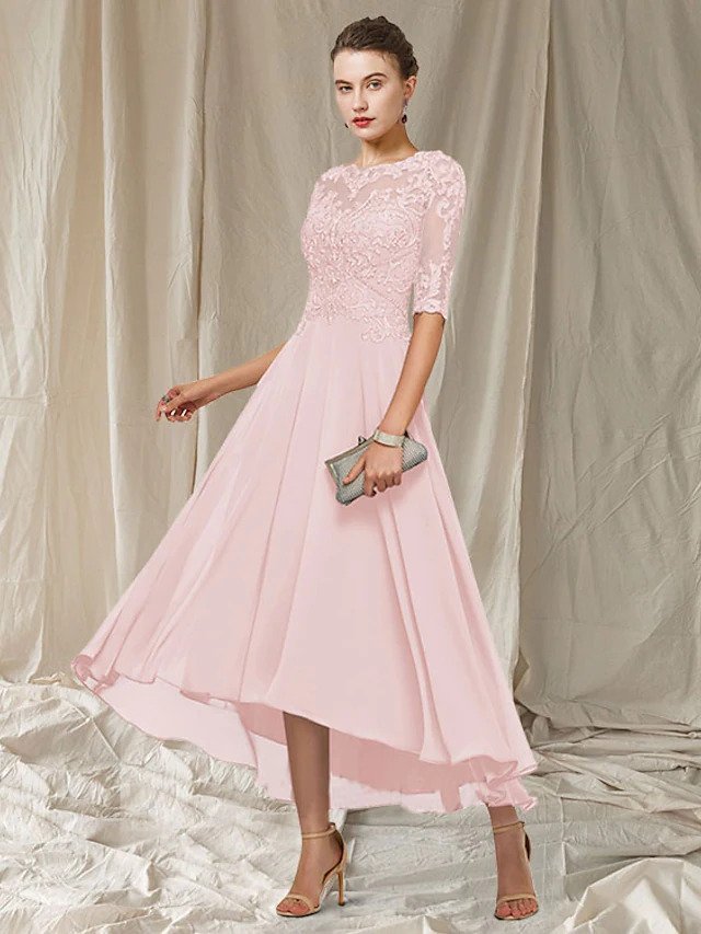 Elegantes Abendkleid, knielang, Spitze