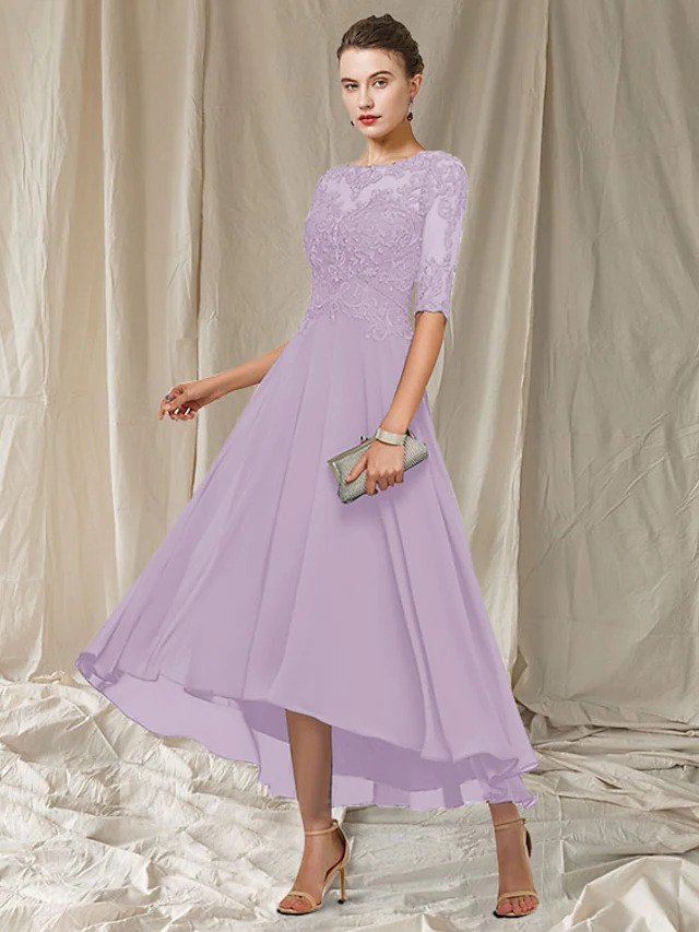 Elegantes Abendkleid, knielang, Spitze
