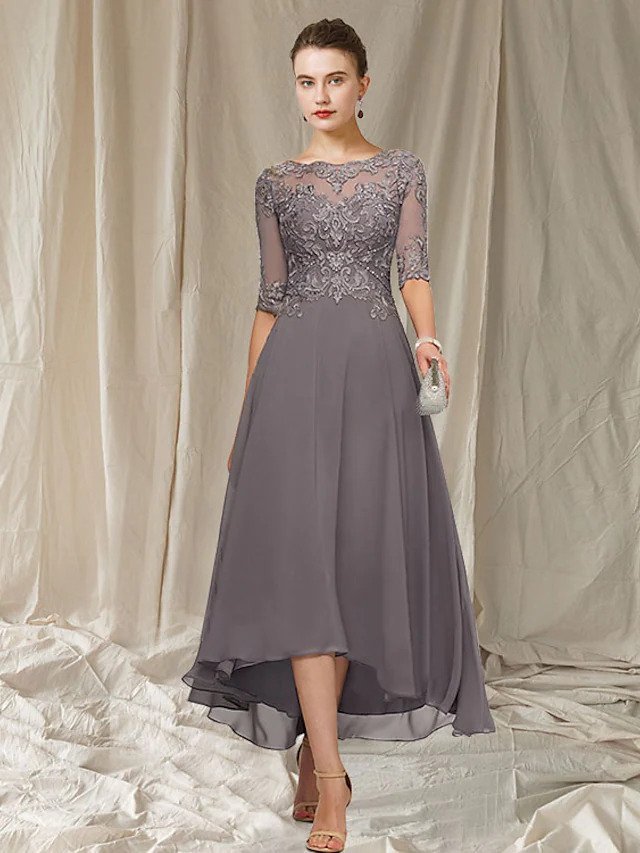 Elegantes Abendkleid, knielang, Spitze