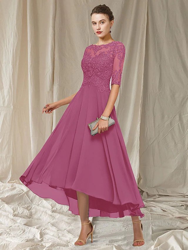 Elegantes Abendkleid, knielang, Spitze