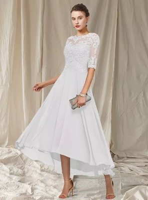 Elegantes Abendkleid, knielang, Spitze