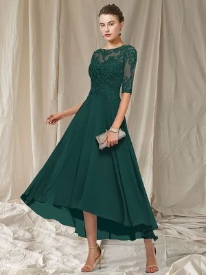 Elegantes Abendkleid, knielang, Spitze