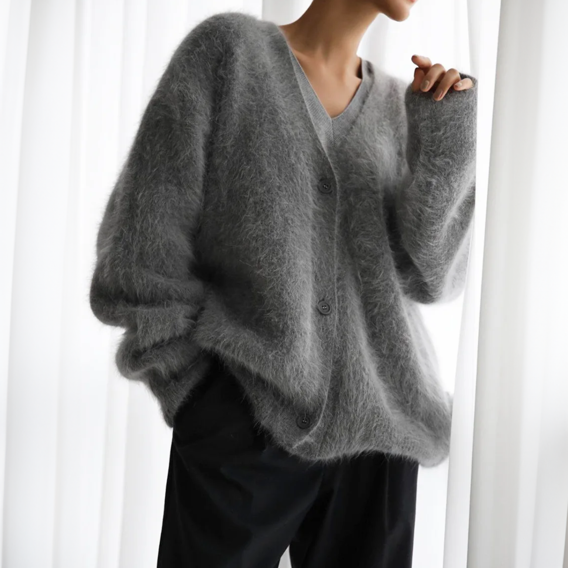 Kuschelige Kaschmir Strickjacke Damen