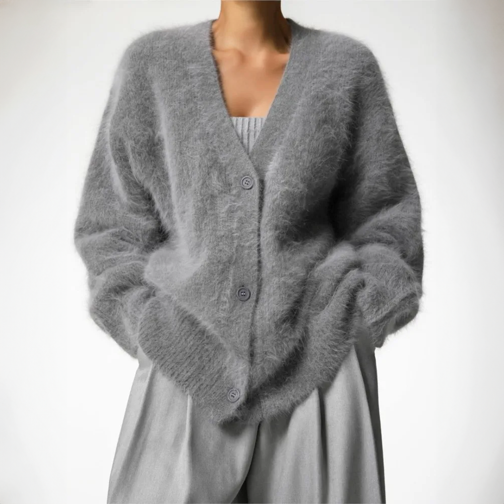 Kuschelige Kaschmir Strickjacke Damen