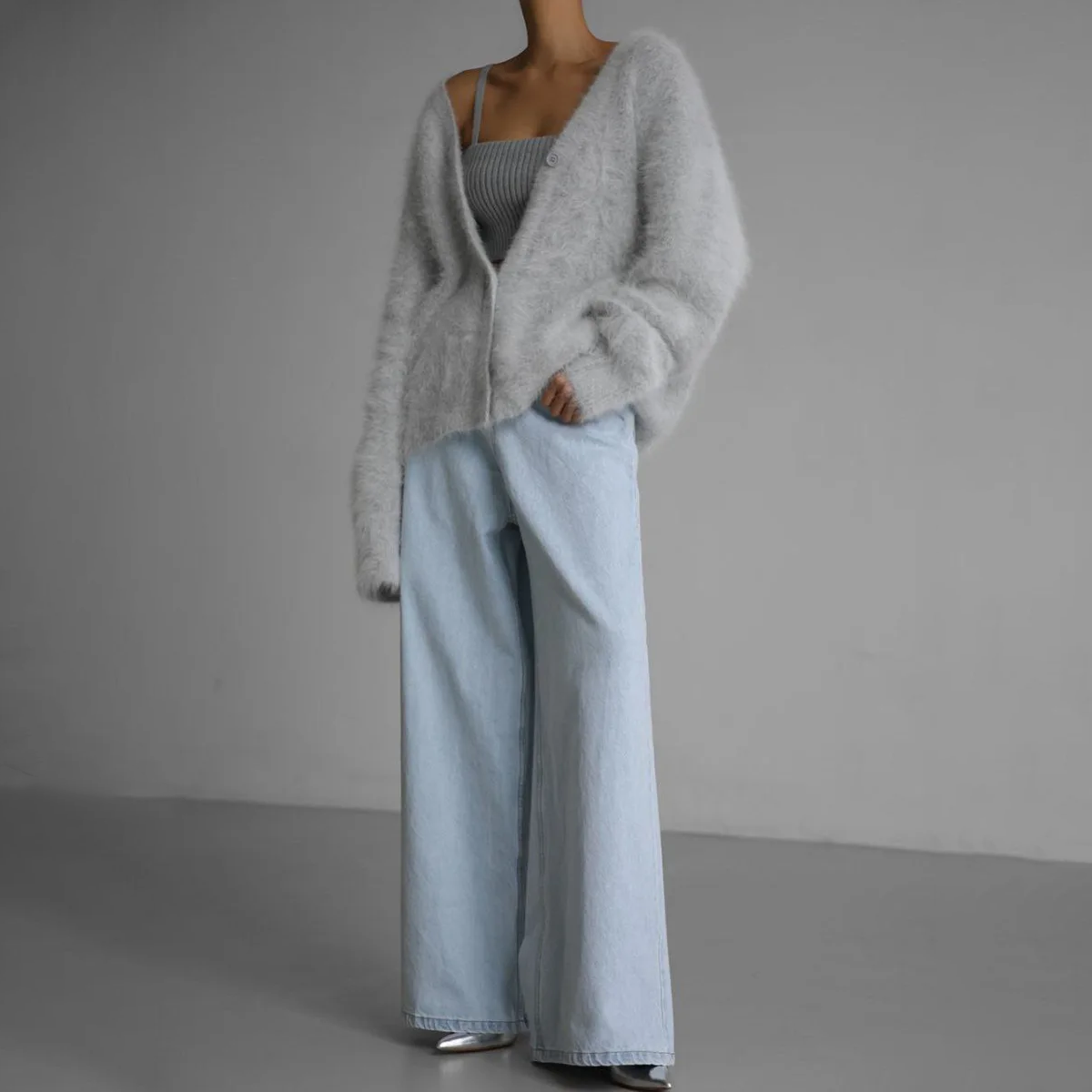 Kuschelige Kaschmir Strickjacke Damen