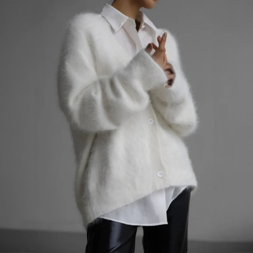 Kuschelige Kaschmir Strickjacke Damen