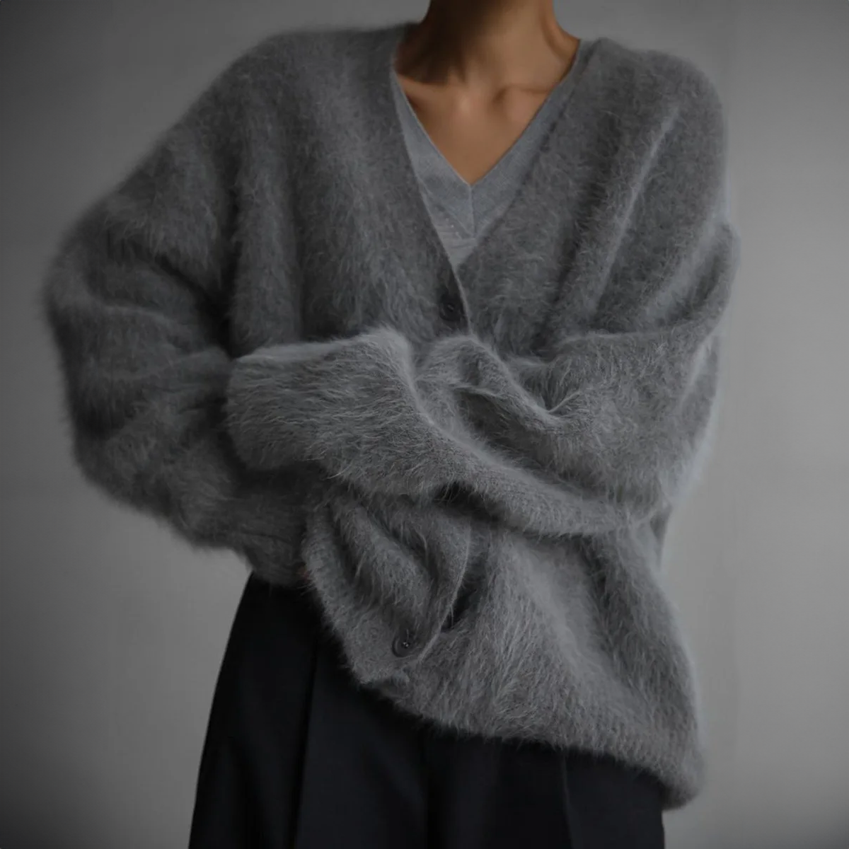 Kuschelige Kaschmir Strickjacke Damen