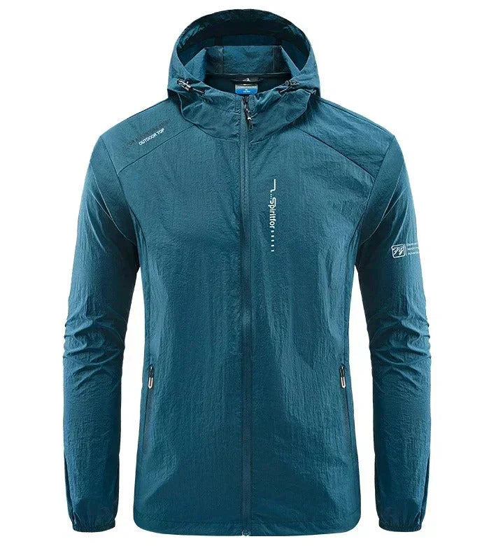 Ultraleichte Herren-Sommerjacke mit Kapuze: Wind- und Sonnenschutz