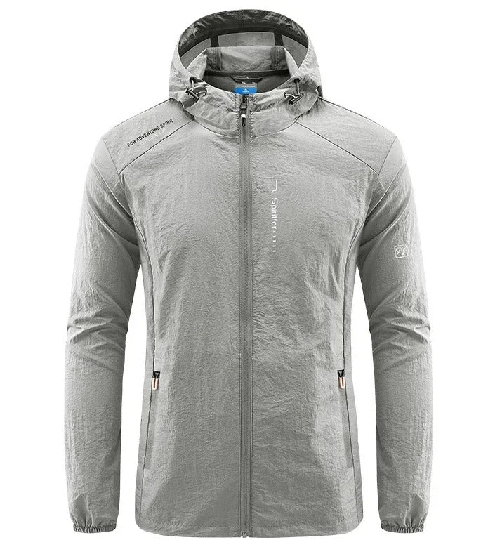 Ultraleichte Herren-Sommerjacke mit Kapuze: Wind- und Sonnenschutz