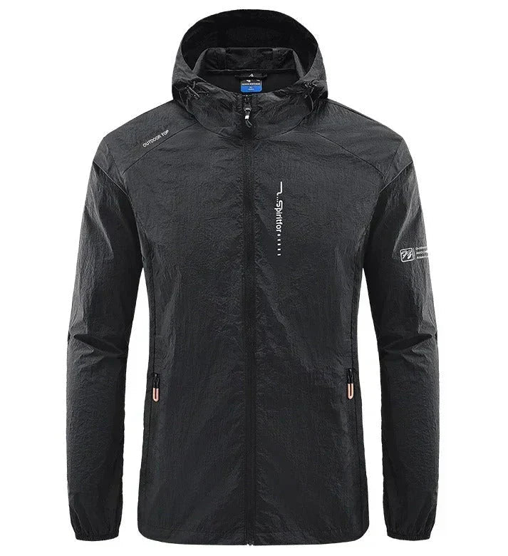 Ultraleichte Herren-Sommerjacke mit Kapuze: Wind- und Sonnenschutz
