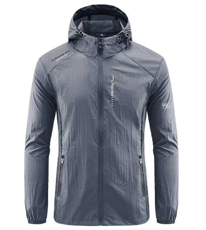 Ultraleichte Herren-Sommerjacke mit Kapuze: Wind- und Sonnenschutz