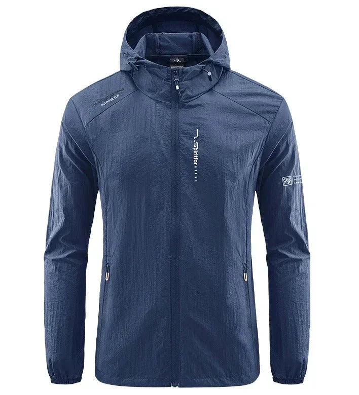 Ultraleichte Herren-Sommerjacke mit Kapuze: Wind- und Sonnenschutz