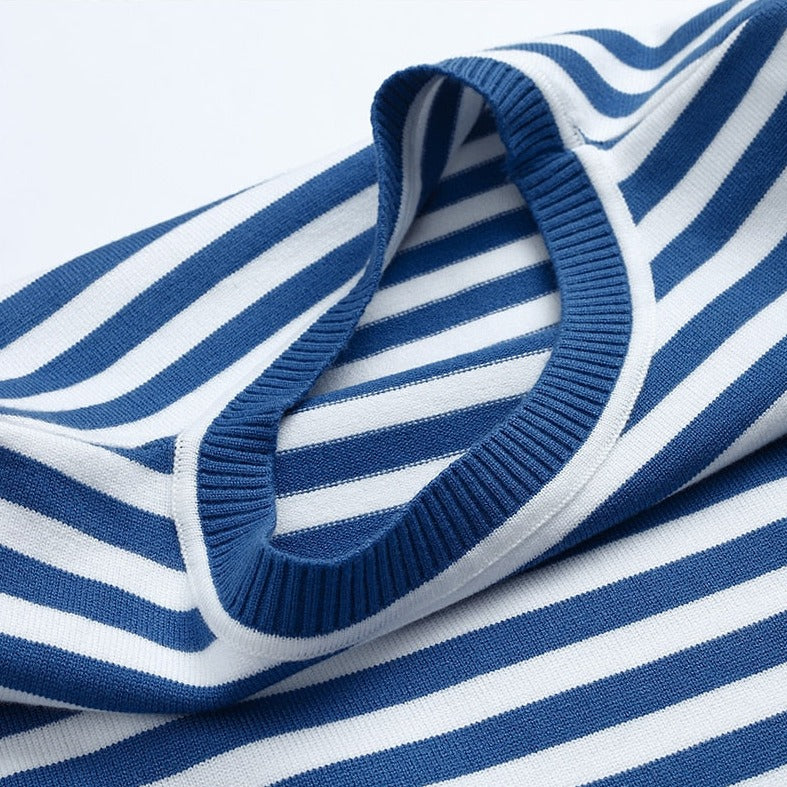 Elegantes gestreiftes Langarm-Shirt aus leichtem Stoff