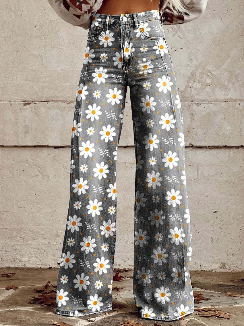 Stylische Jeans mit Blumenmuster - Bequem & Nachhaltig