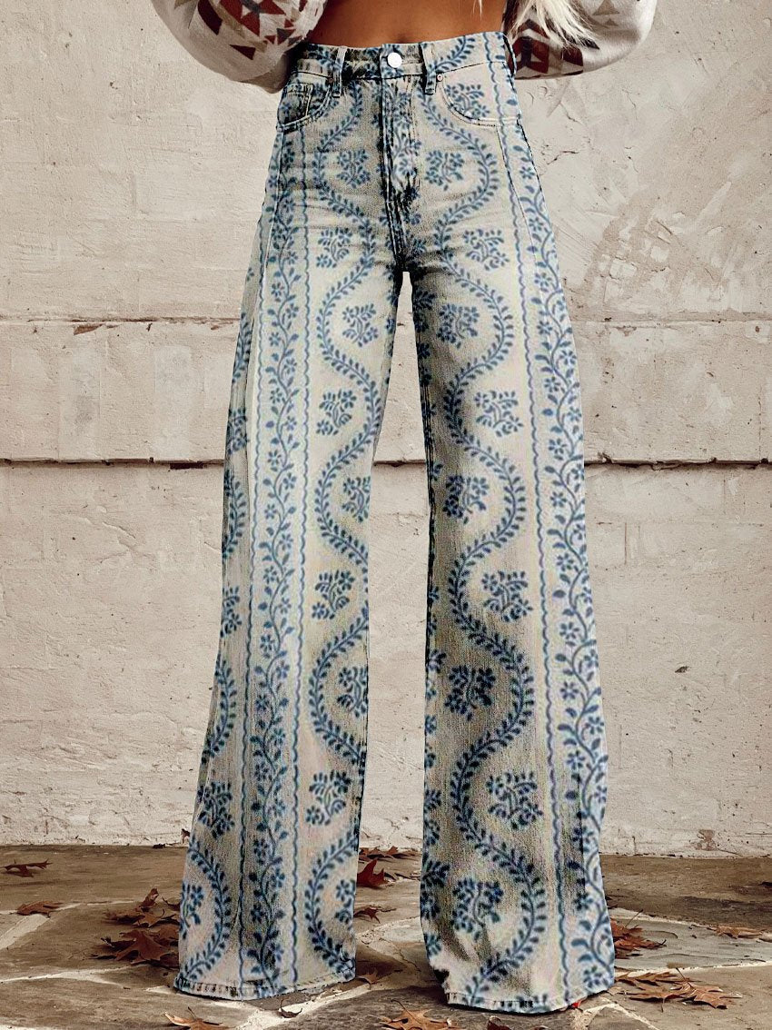 Stylische Jeans mit Blumenmuster - Bequem & Nachhaltig