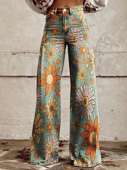 Stylische Jeans mit Blumenmuster - Bequem & Nachhaltig