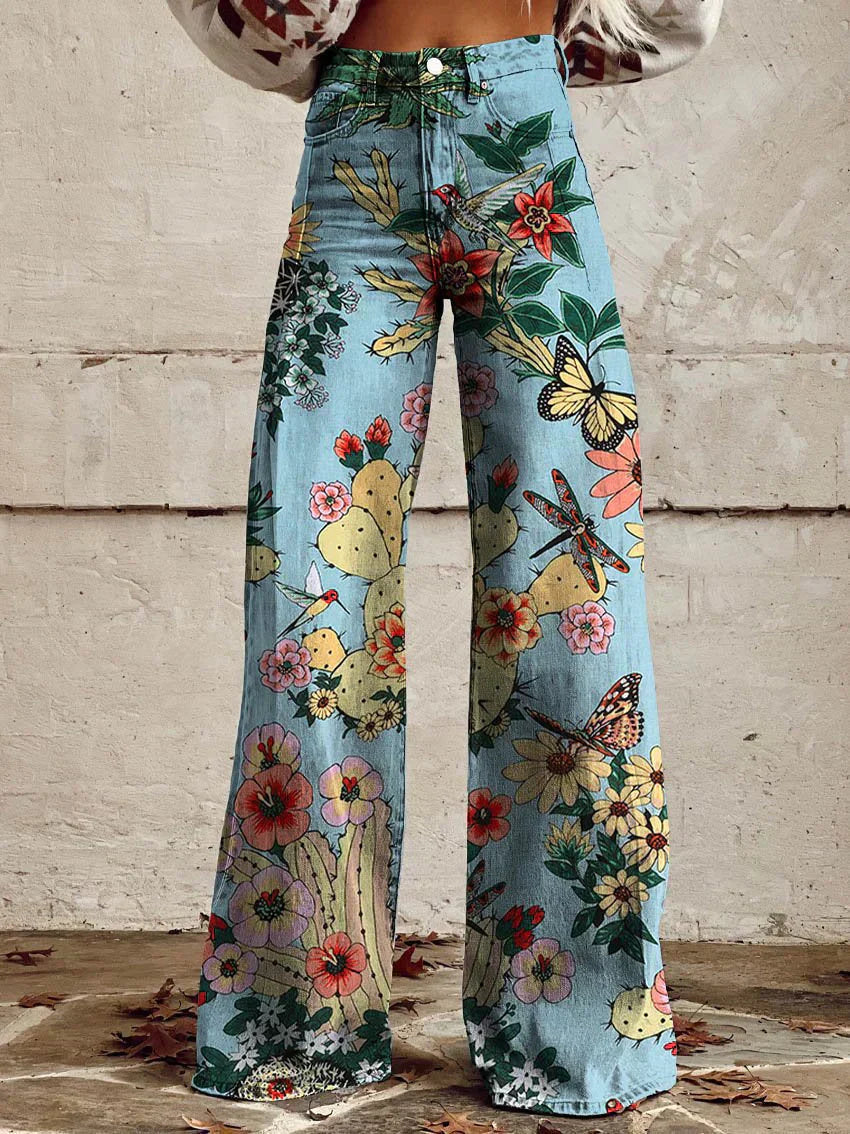 Stylische Jeans mit Blumenmuster - Bequem & Nachhaltig