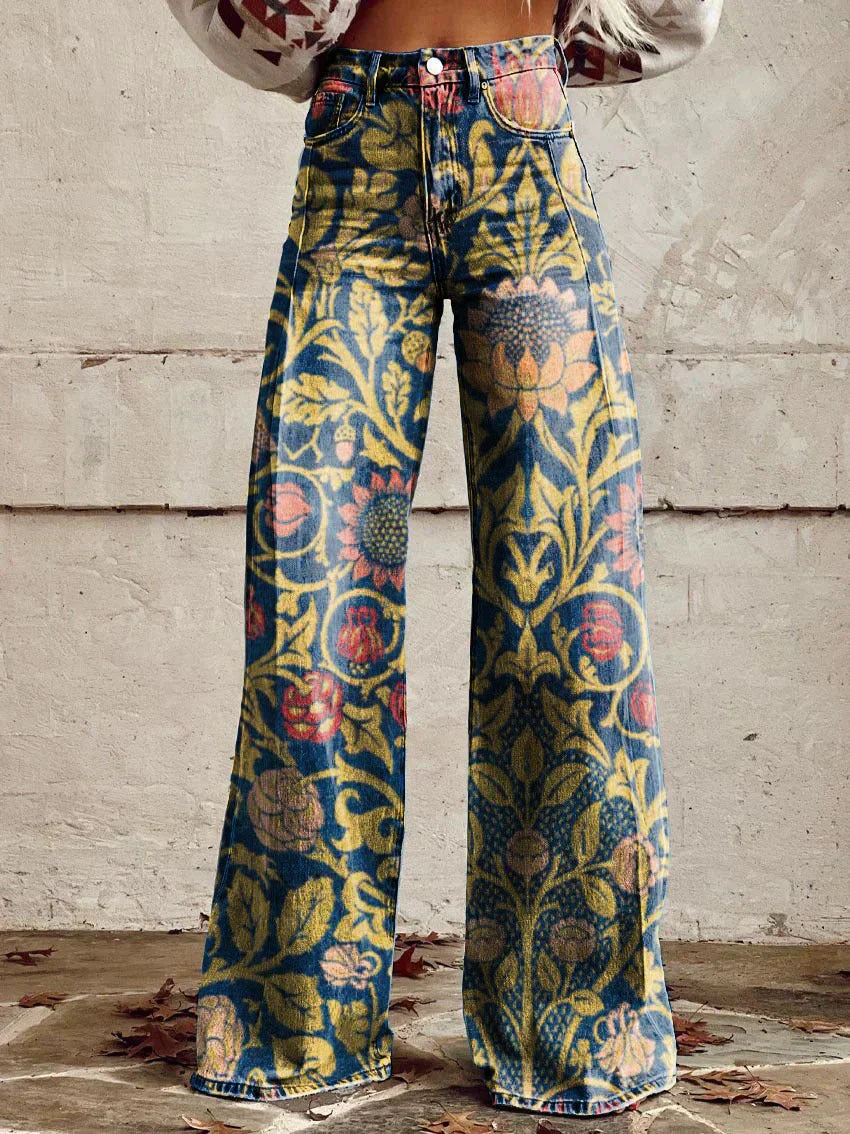 Stylische Jeans mit Blumenmuster - Bequem & Nachhaltig
