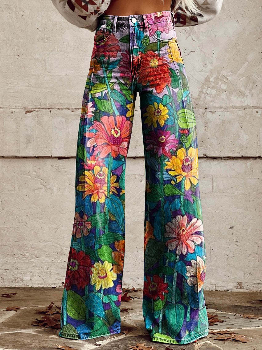 Stylische Jeans mit Blumenmuster - Bequem & Nachhaltig