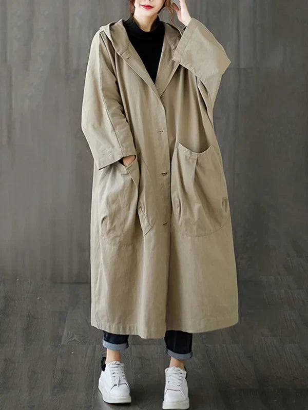 Langer Wasserdichter Trenchcoat