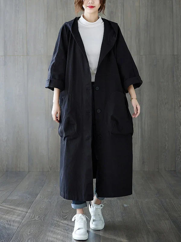 Langer Wasserdichter Trenchcoat